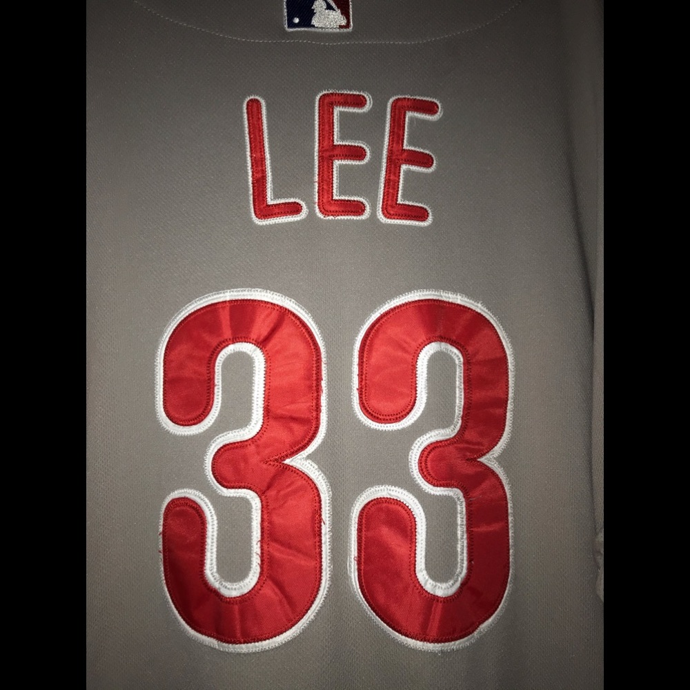 Cliff Lee Authentic Phillies Away Jersey - Size 60